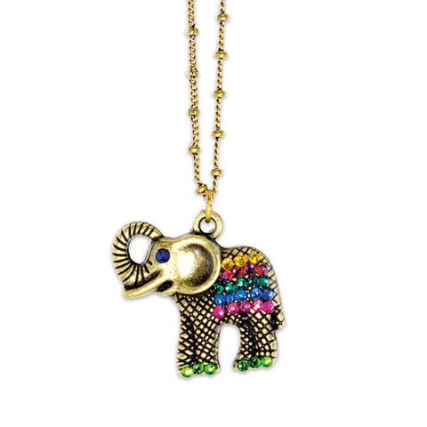 Anne Koplik Lucky Elephant Pendant Necklace - Belle Fleur Boutique