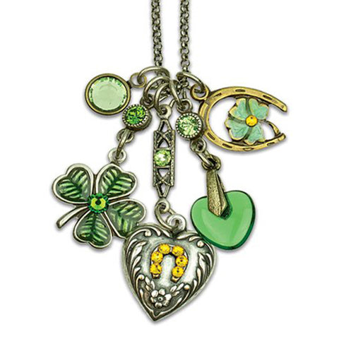 Anne Koplik Lucky Treasures Shamrock Clover Jumble Charm Necklace - Belle Fleur Boutique