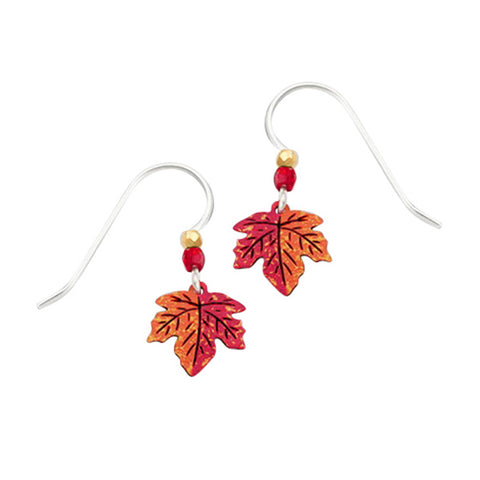 Sienna Sky Maple Leaves Pierced Earrings (Orange & Rust) - Belle Fleur Boutique