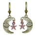 Kirks Folly Moon Shadow & Star Leverback Earrings (Brasstone) - Belle Fleur Boutique