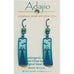 Adajio Ocean Sunset in Blue & Green with Blue Overlay Pierced Earrings - Belle Fleur Boutique