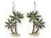 Zarah Palm Island Palm Tree Pierced Earrings - Belle Fleur Boutique