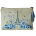 Punch Studio Paris Sparkle Eiffel Tower Canvas Bag Accessory Pouch - Belle Fleur Boutique