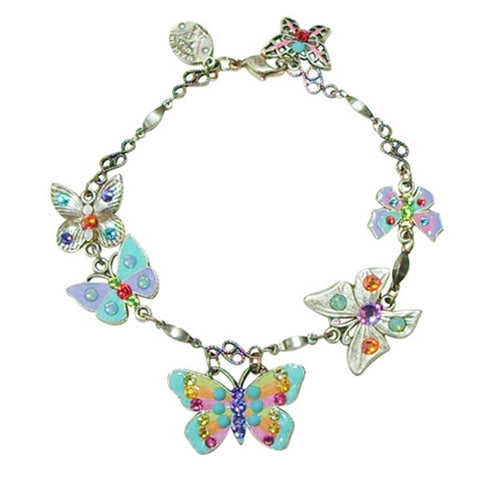 Anne Koplik Pastel Butterflies Charm Bracelet - Belle Fleur Boutique