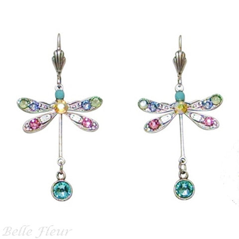 Anne Koplik Pastel Dragonfly Leverback Earrings - Belle Fleur Boutique