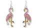 Zarah Zarlite Pearly Flamingo Bird Pierced Earrings with Fresh Water Pearls - Belle Fleur Boutique