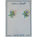 Zarah Zarlite Pearly Sea Turtle Pierced Earrings with Fresh Water Pearls - Belle Fleur Boutique