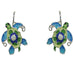 Zarah Zarlite Pearly Sea Turtle Pierced Earrings with Fresh Water Pearls - Belle Fleur Boutique