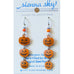 Sienna Sky Jack-o-Lantern Pumpkin Trio Dangle Pierced Earrings - Belle Fleur Boutique