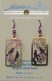 Sienna Sky Purple Birds in a Cherry Tree Pierced Earrings - Belle Fleur Boutique