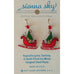 Sienna Sky Christmas Sleigh with Tree & Gifts Pierced Earrings - Belle Fleur Boutique