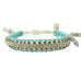 Rose Gonzales "Vanessa" Rodeo Collection Woven Bracelet in Turquoise & Cream - Belle Fleur Boutique