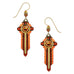 Adajio Southwestern Cross Pierced Earrings (Brown & Copper) - Belle Fleur Boutique