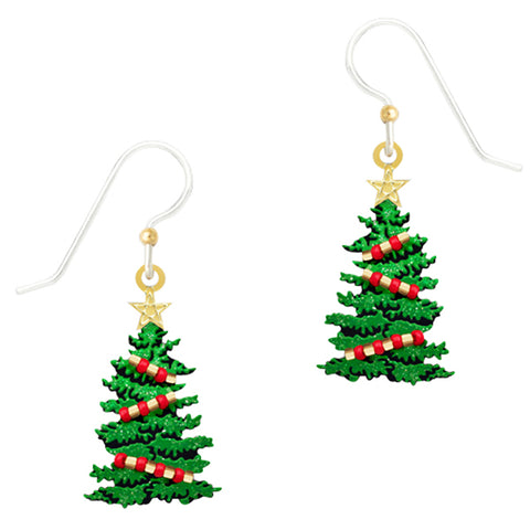 Sienna Sky Sparkly Green Christmas Tree Pierced Earrings - Belle Fleur Boutique