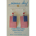 Sienna Sky Stars & Stripes Patriotic Flag Pierced Earrings ~Made in Colorado~ - Belle Fleur Boutique