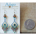 Adajio Sunburst Art Deco-Style Pierced Earrings in Brown, Teal, & Tan - Belle Fleur Boutique