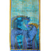 Laurel Burch Teal Mares Horse Art 100% Silk Scarf - Belle Fleur Boutique