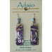 Adajio Purple Column with Climbing Tendrils Overlay Pierced Earrings - Belle Fleur Boutique