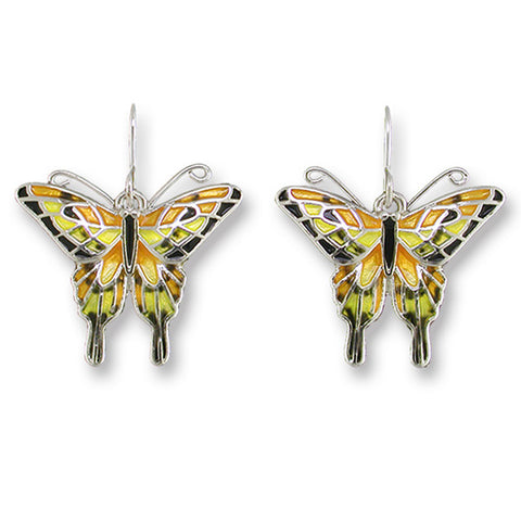 Zarah Zarlite Tiger Swallowtail Butterfly Pierced Earrings - Belle Fleur Boutique