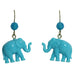 Tarina Tarantino Tiny Caravan Blue Lucite Elephant Pierced Earrings - Belle Fleur Boutique