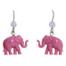 Tarina Tarantino Tiny Caravan Pink Lucite Elephant Pierced Earrings - Belle Fleur Boutique