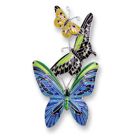 Zarah Zarlite Tropical Butterflies Pin - Belle Fleur Boutique