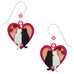 Sienna Sky Valentine Cats in Pink Hearts Pierced Earrings - Belle Fleur Boutique