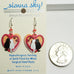 Sienna Sky Valentine Cats in Pink Hearts Pierced Earrings - Belle Fleur Boutique