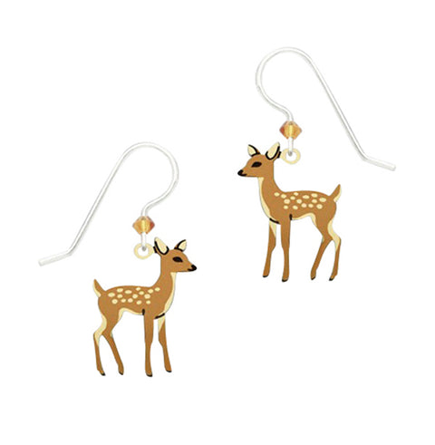 Sienna Sky Young Fawn Baby Deer Pierced Earrings - Belle Fleur Boutique